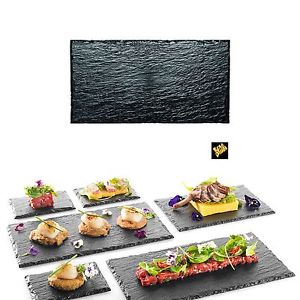 PIATTO ROCK MEDIUM 22X14 NERO GP*